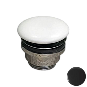 GSG Донный клапан универсальный, click-clack, 1”1/4 с керамической крышкой, цвет: черный глянцевый PILTONUNIAR002