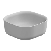 GSG Hit Раковина чаша 42х42 см, без перелива и отверстия под смеситель, цвет: белый матовый HILAVQU42001