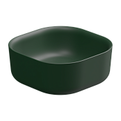GSG Hit Раковина чаша 42х42 см, без перелива и отверстия под смеситель, цвет: smeraldo matt HILAVQU42036