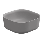 GSG Hit Раковина чаша 42х42 см, без перелива и отверстия под смеситель, цвет: fumo matt HILAVQU42038