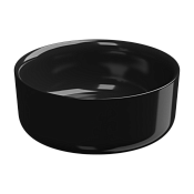 GSG Hit Раковина чаша d42 см, без перелива и отверстия под смеситель, цвет: черный глянцевый HILAVRO42002