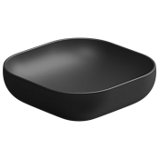 GSG Easy Раковина чаша 45х45 см, без перелива и отверстия под смеситель, цвет: черный матовый EALAVQU45003