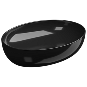 GSG Easy Раковина чаша 55х42 см, без перелива и отверстия под смеситель, цвет: черный глянцевый EALAVOV55002