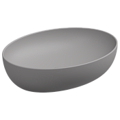 GSG Easy Раковина чаша 55х42 см, без перелива и отверстия под смеситель, цвет: fumo matt EALAVOV55038