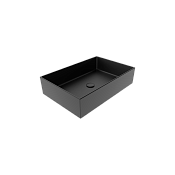 GSG Zenith Раковина чаша 60х40 см, без перелива и отверстия под смеситель, цвет: черный матовый ZELAVFS60003
