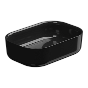 GSG Hit Раковина чаша 60х42 см, без перелива и отверстия под смеситель, цвет: черный глянцевый HILAVRE60002