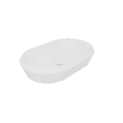 GSG Cruise Раковина чаша 65х42 см, без перелива и отверстия под смеситель, цвет: белый глянцевый CRLAVOV65000