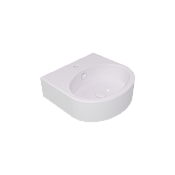 GSG Like Раковина подвесная 45х44 см, с отверстием под смеситель и переливом, цвет: белый глянцевый LKLAVBW45000