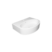 GSG Like Раковина подвесная 60х44 см, с отверстием под смеситель и переливом, цвет: белый глянцевый LKLAVBW60000