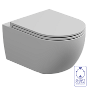 GSG Like Чаша подвесного унитаза 36х52,5 см, смыв Smart Clean, безободковый, цвет: белый матовый LKWCSO001