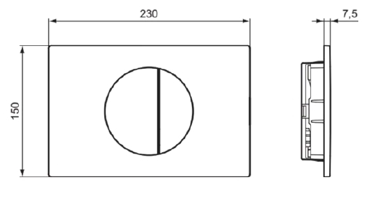 Ideal Standard Oleas Кнопка смыва, 2 режима, пластик, цвет: rose R0503RO