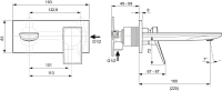 Ideal Standard Conca Смеситель для раковины, без д/к, высота излива 21,5 см, цвет: magnetic grey A7371GN