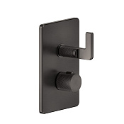 Gessi Inciso Shower Внешние части для терм. смес. на 3 поз., цвет: black metal brushed PVD 58136#707