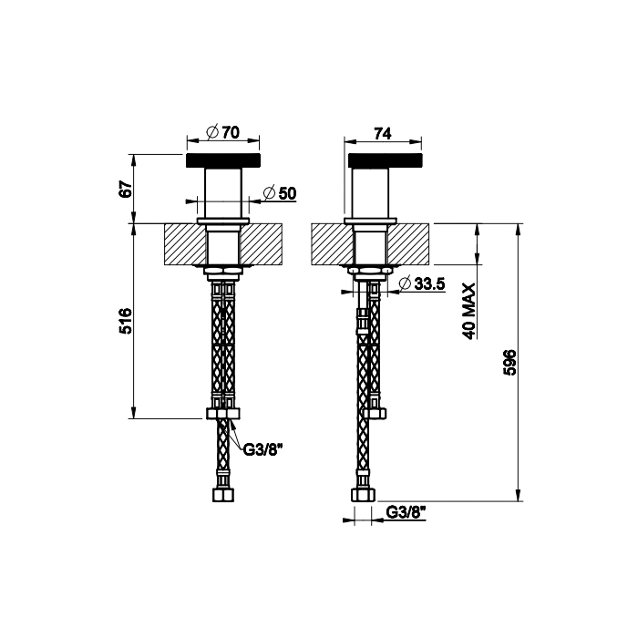 Gessi Anello Cмеситель удалённого управления, цвет: copper PVD 63400#030