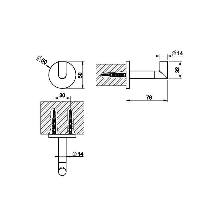 Gessi Anello Крючок настенный, цвет: copper PVD 63721#030