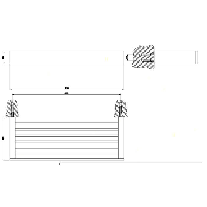 Gessi Rettangolo Полочка 30 см, цвет: copper PVD 20947#030
