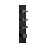 Gessi Rettangolo Встраиваемый термостат, с 3 независимыми выходами, цвет: black metal PVD 43026#706