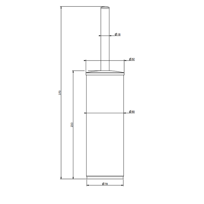 Gessi Rilievo Ершик для унитаза напольный с латунной колбой, цвет: black metal PVD 59543#706