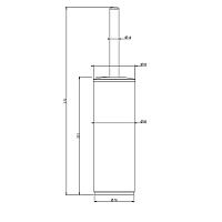 Gessi Rilievo Ершик для унитаза напольный с латунной колбой, цвет: black metal PVD 59543#706
