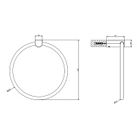 Gessi Rilievo Полотенцедержатель кольцевой, цвет: black metal PVD 59509#706
