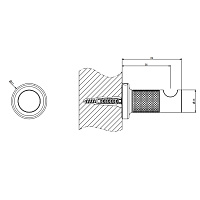 Gessi Inciso Крючок настенный, цвет: black metal brushed PVD 58521#707