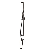 Gessi Inciso Штанга в компл. с лейкой, шланг, вывод воды из стены, цвет: black metal brushed PVD 58142#707