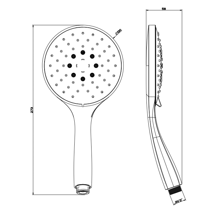 Gessi Ручной душ 3 режима, цвет: gold PVD 14376#246