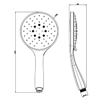 Gessi Ручной душ 3 режима, цвет: gold PVD 14376#246