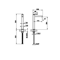 Gessi Ingranaggio Смеситель для накл раковины с изливом 17,4 см, без дон к, цвет: copper brushed PVD 63506#708