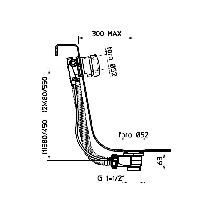 Gessi Слив-перелив для ванны с наполнением через перелив, цвет: dark bronze 01080#845