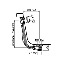 Gessi Слив-перелив для ванны с наполнением через перелив, цвет: dark bronze 01080#845