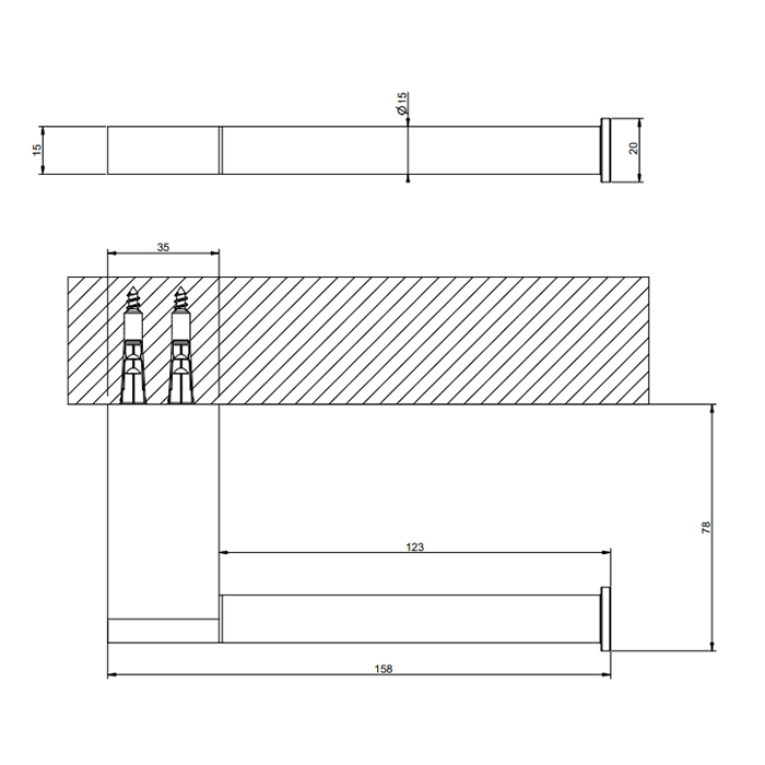 Gessi Origini Держатель туалетной бумаги, цвет: dark bronze 66455#845