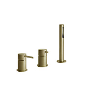 Gessi 316 Bath-Shower Смеситель для ванны на 3 отверстия, цвет: brushed brass PVD 54043#727
