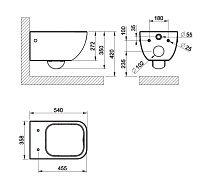 Gessi Унитаз подвесной Rimless 54х35,8см, цвет: matt white 39114#531