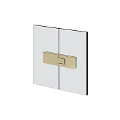 Gessi Shower Rigato Петля стекло-стекло 8-10мм, если вес двери превышает 50 кг, цвет: brass PVD 67503#710