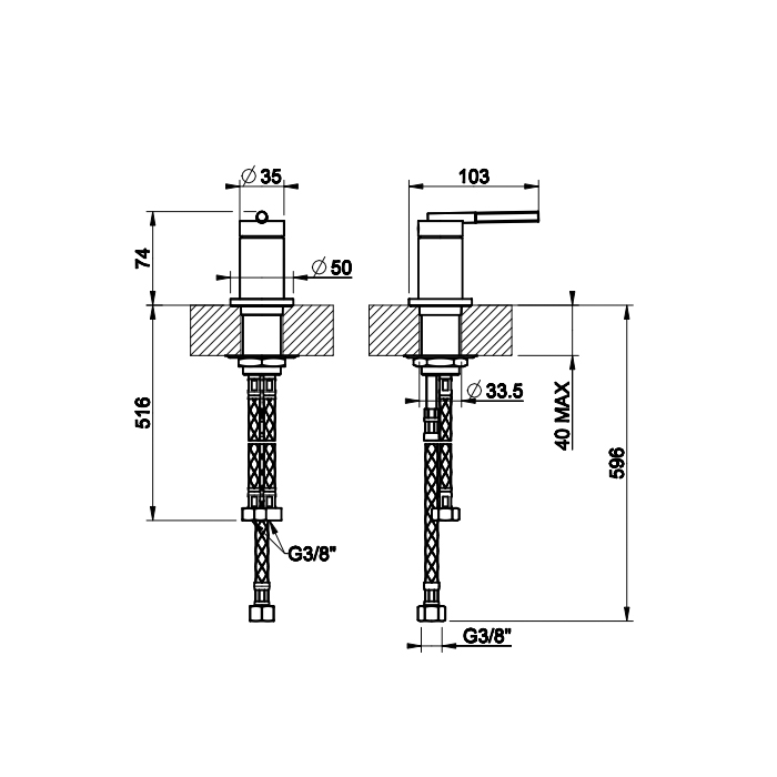 Gessi Ingranaggio Смеситель для раковины без излива, цвет: finox brushed nickel 63600#149
