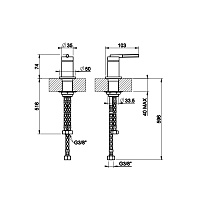 Gessi Ingranaggio Смеситель для раковины без излива, цвет: finox brushed nickel 63600#149