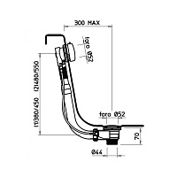 Gessi Слив-перелив, длина 70 см, цвет: brass PVD 01452#710