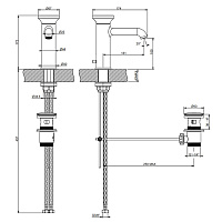 Gessi Origini Смеситель для раковины, цвет: warm bronze brushed PVD 66001#726