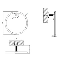 Gessi Ingranaggio Полотенцедержатель-кольцо, цвет: finox brushed nickel 63909#149