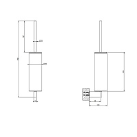 Gessi Habito Ершик настенный белый, цвет: finox brushed nickel 66419#149