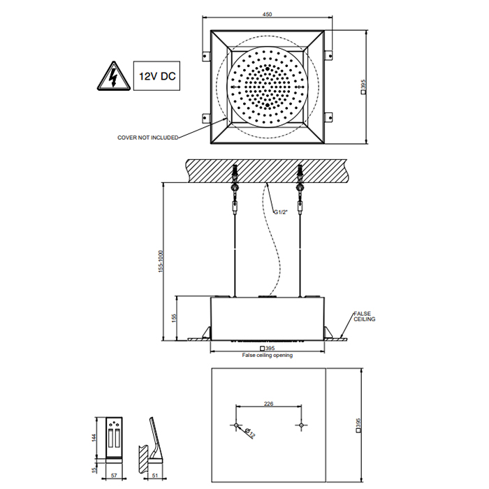 Gessi Minimali Накладная панель верхнего душа, цвет: aged bronze 57018#187