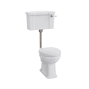 Burlington Набор труб для низкого бачка: труба слива, соединение бачка, цвет: шлифованный никель T31 BNKL