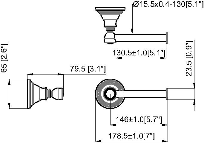 Burlington Savoy Держатель туалетной бумаги настенный, цвет: хром глянцевый SV5 CHR