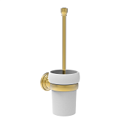 Burlington Savoy Ершик для унитаза подвесной с керамической колбой, цвет: золото глянцевый SV8 GOLD