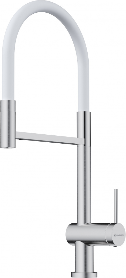 Omoikiri Kanto 2 Plus SB BN-WH Смеситель для кухни, гибкий излив, цвет: нержавеющая сталь 4994450