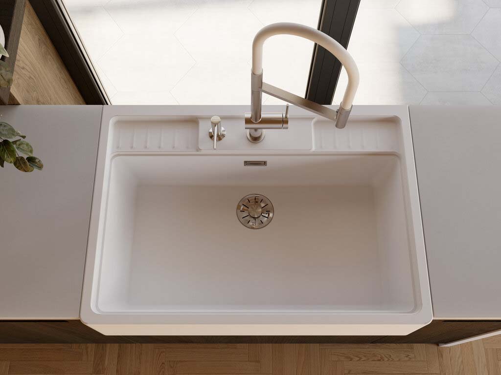 Omoikiri Kanto 2 Plus SB BN-WH Смеситель для кухни, гибкий излив, цвет: нержавеющая сталь 4994450