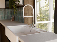 Omoikiri Kanto 2 Plus SB BN-WH Смеситель для кухни, гибкий излив, цвет: нержавеющая сталь 4994450