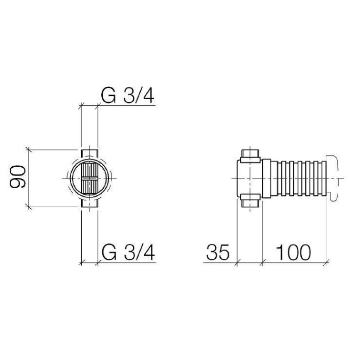 Dornbracht Imo Трубный прерыватель, присоединение 3/4 35150970-90
