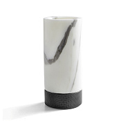 3SC Apuana 2.0 Стакан для зубных щеток настольный, цвет: White Statuario Marble/Matt Black Nickel AP03ACFM